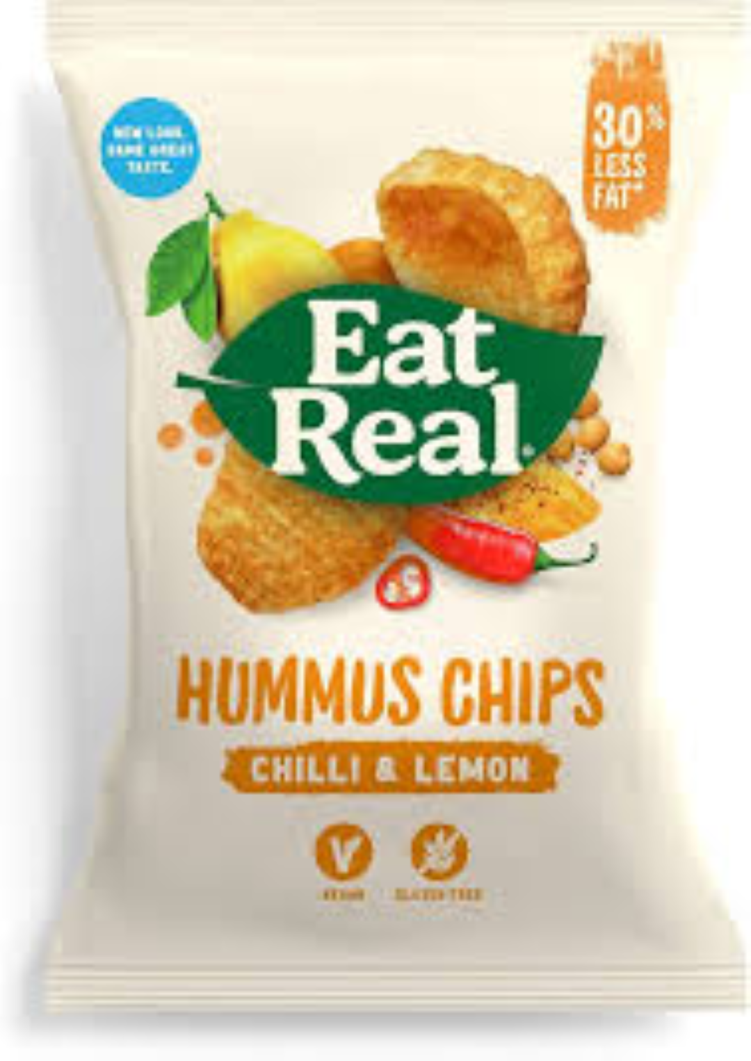 EAT REAL HUMMUS CHIPS CHILLI & LEMON 135G